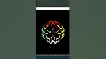 Fractal Tree Design In Python | #shorts #shortvideo #short #python #pythonturtle