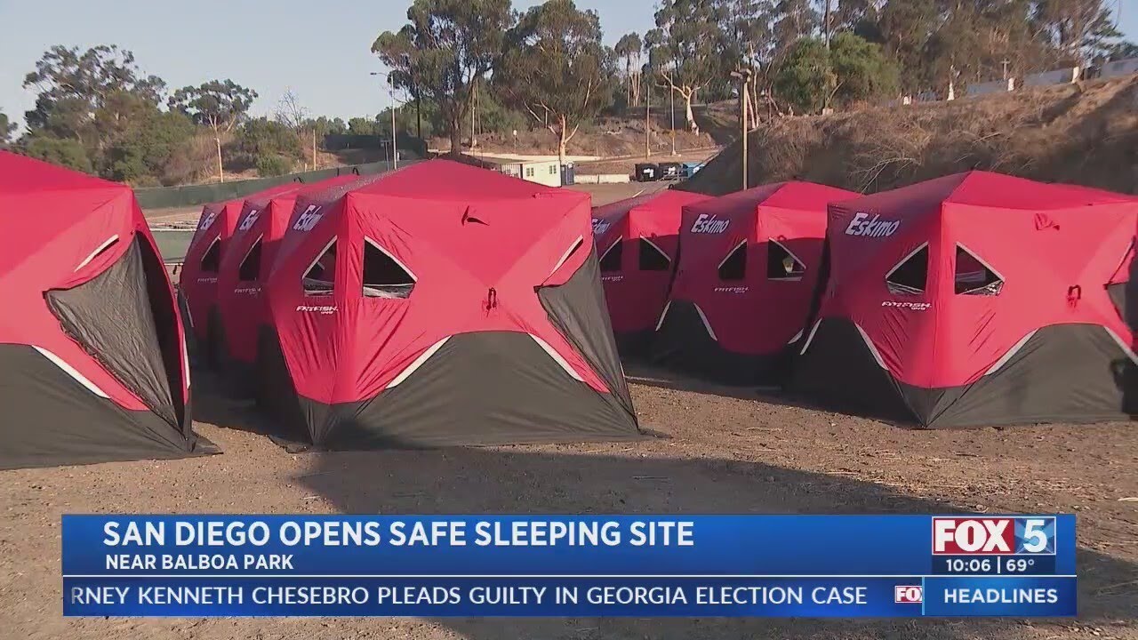 San diego opens safe sleeping site youtube