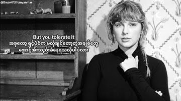 Taylor Swift - tolerate it (Myan sub) #taylorswift #evermore #tolerateit