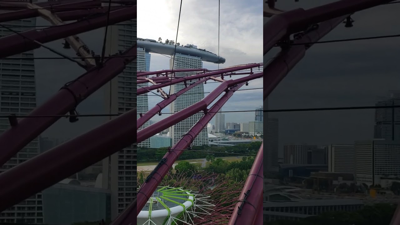 Supertree Observatory Space, Peripheral Walkway View on Marina Bay Sands, Singapore, March 2024