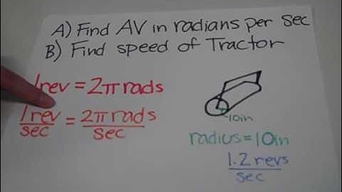 RHS Pre-Calculus Linear and Angular Velocity