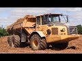 Volvo A30 LGP Dumpers With 1 Meter Wide Tires Moving Dirt