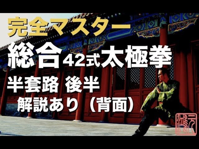 解説あり 完全マスター総合42式太極拳 後半 背面 銀座 中村元鴻の気功 中医学 太極拳 養生 生き方 成功 薬膳