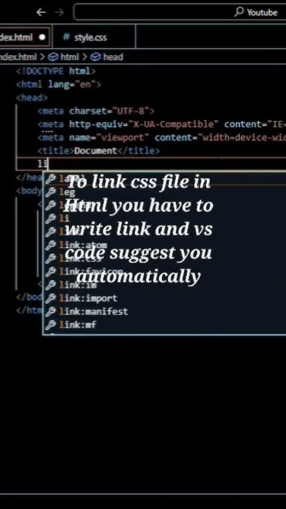 How to attach css file in HTML file || web development for beginners ...