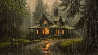 HEAVY RAIN on Roof for Deep Sleep &amp; Insomnia Relief | Rain Sounds for Sleeping - for Study, Relax