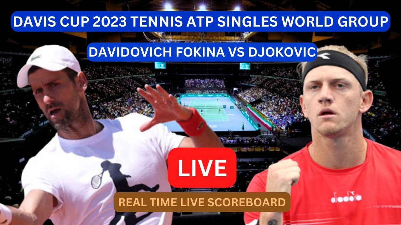 Novak Djokovic Vs Alejandro Davidovich Fokina LIVE Score UPDATE Today 2023 Davis Cup Tennis