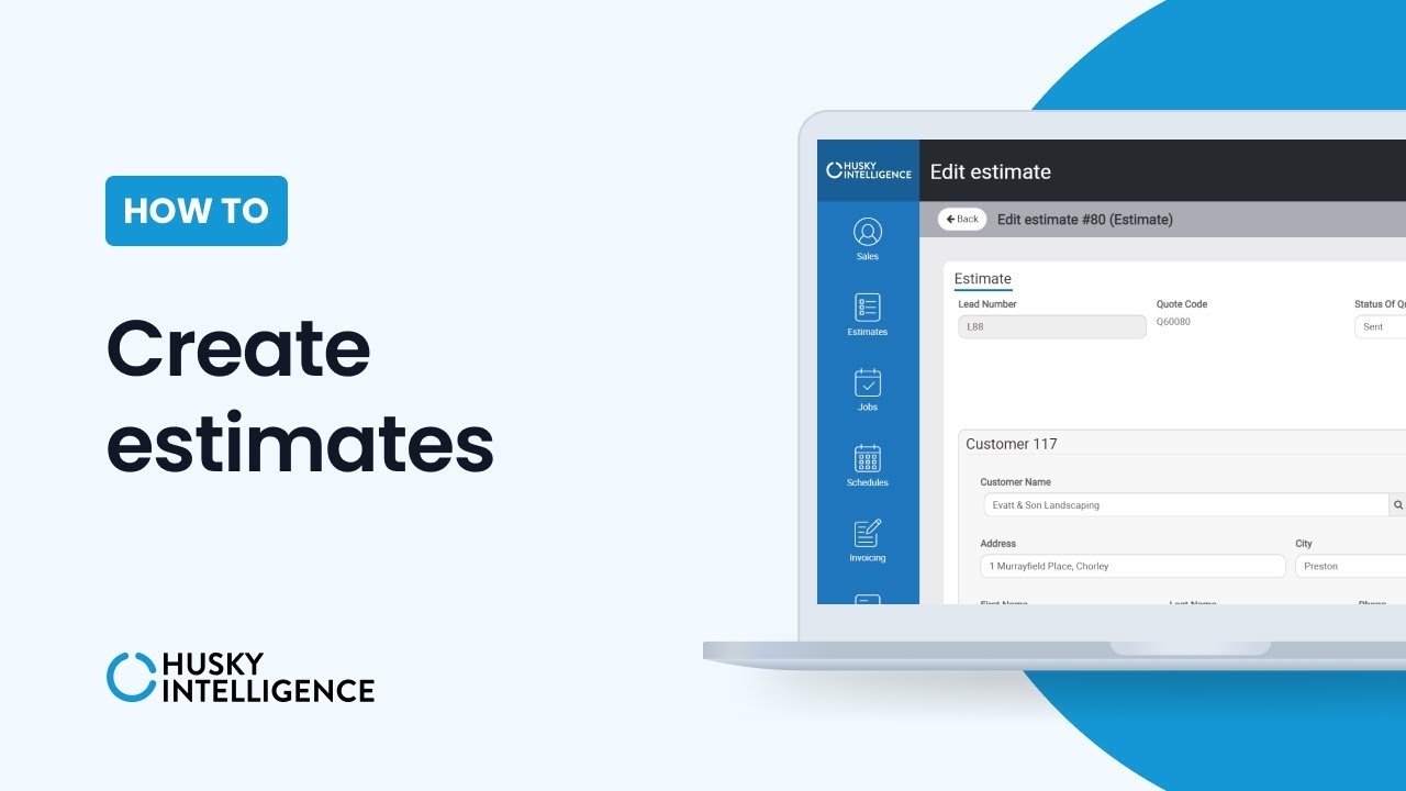 Husky - How to Create Estimates - YouTube
