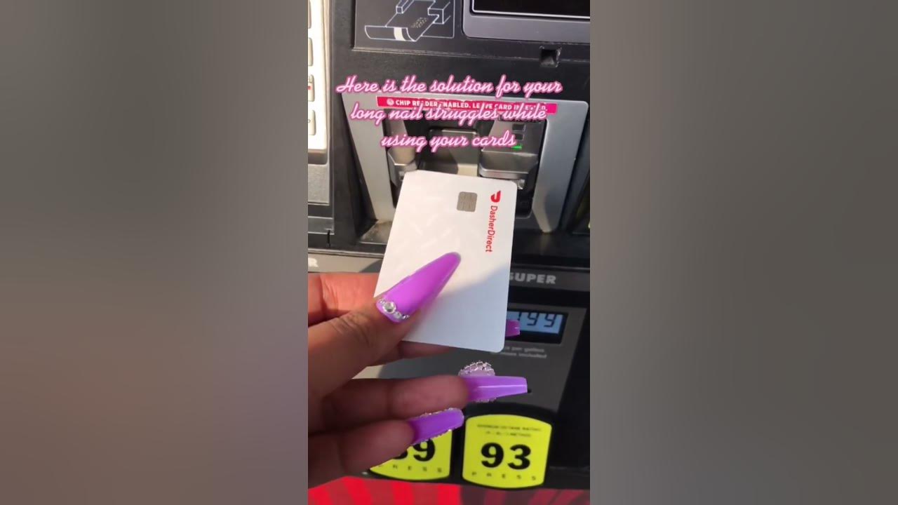 Long Nail Struggles, card grabber keychain nail hacks