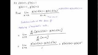 [IIT 1983] Find the limit of [g(x)f(a) - g(a)f(x)] / (x - a) as x tends to a.