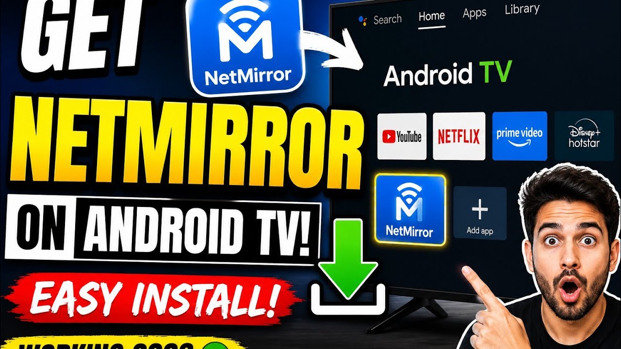 How to get net mirror app on Android Tv easy (2026) update - YouTube