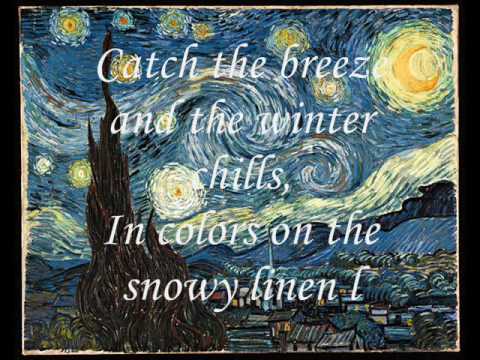 Don McLean - Vincent ( Starry, Sarry Night) Withs Lyrics