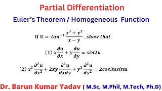 Euler’s Theorem on Homogeneous Function | Deduction | Partial Differentiation | part 2 |