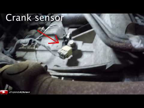 HOW TO 2003 GMC ENVOY 4.2L CRANK SENSOR LOCATE REMOVAL AND INSTALL CHEVY TRAILBLAZER 02-05 BRAVADA