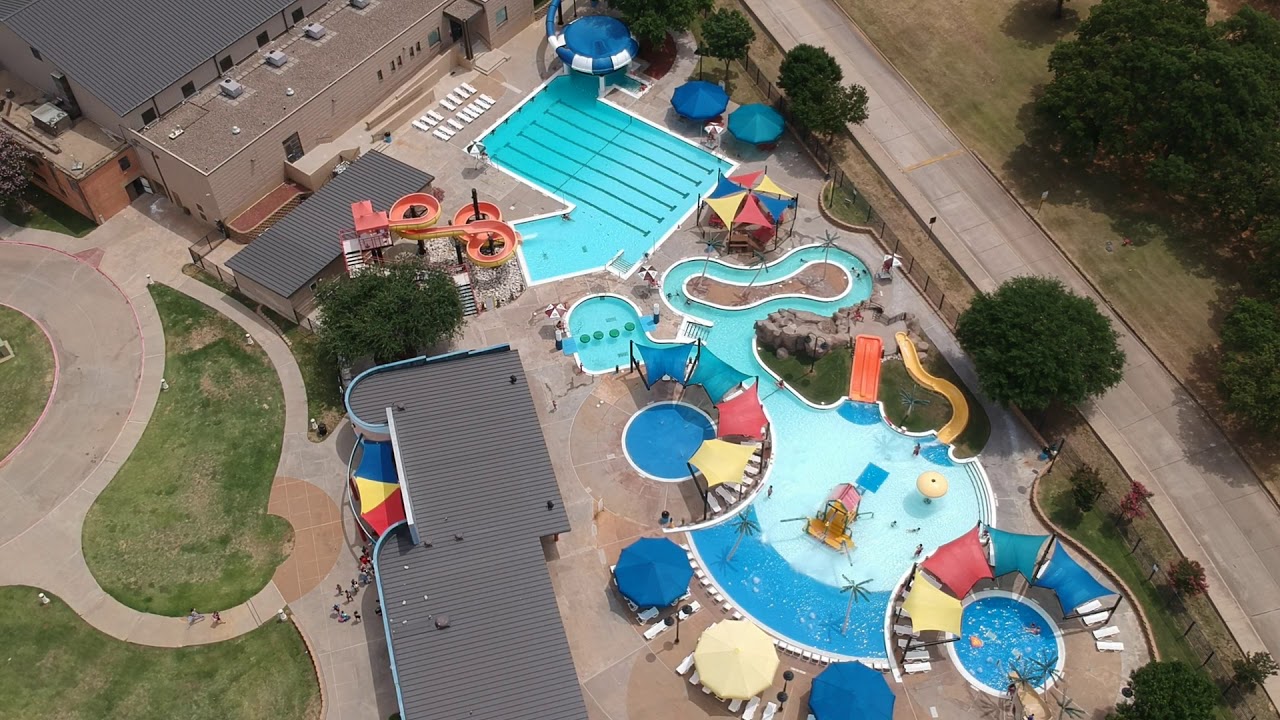 Boys Ranch Splash from above Bedford Texas - YouTube
