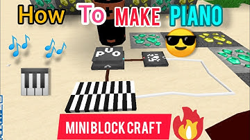 How to make working piano in Mini Block Craft 3d | GAMERZ OD