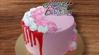 pink cake। birthday cake for girl। beautiful pink cake