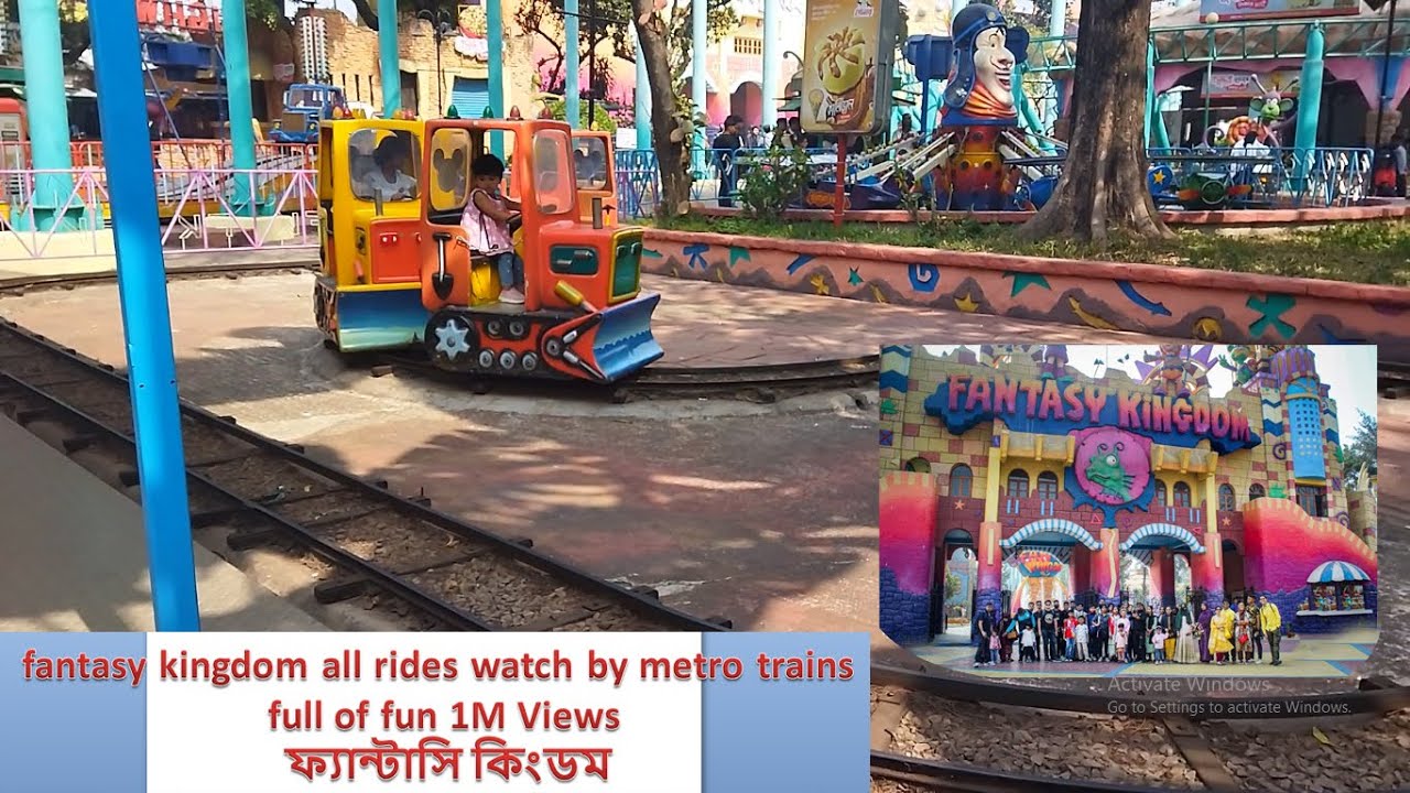 fantasy kingdom all rides watch by metro trains full of fun 1M views
