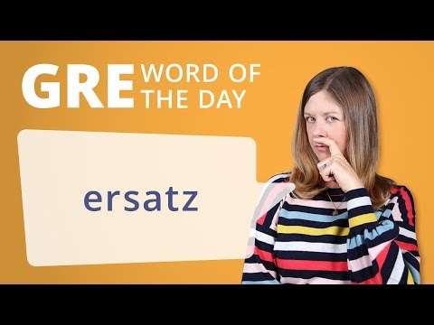 Video: Apakah ersatz berarti buatan?