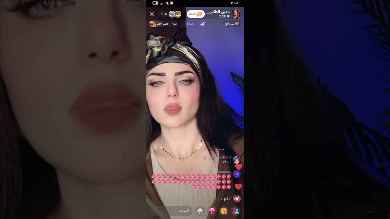 لايف نادين الطائي قصة 