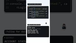 JavaScript Boolean Data Type Explained  #shorts  #programming #coding