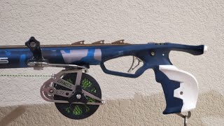 Adaptation of Ermes Sub Leonardo reel to Salvimar Hero Storm 105 rifle