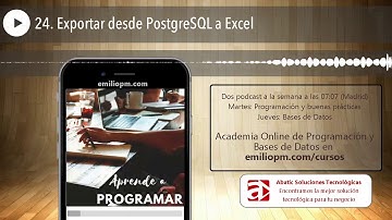 24. Exportar desde PostgreSQL a Excel