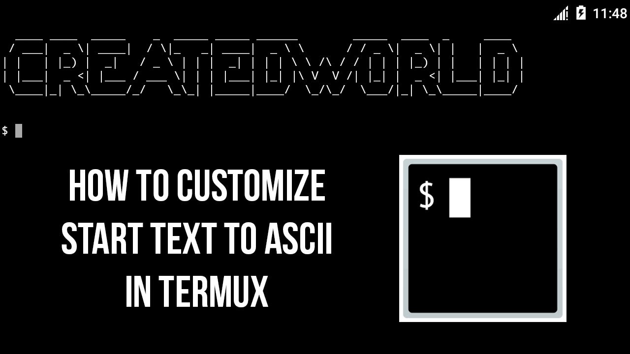 How To Customize Start Text To Ascii In Termux Youtube