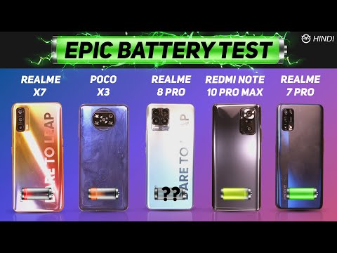 Realme 8 Pro vs Redmi Note 10 Pro Max, Realme 7 Pro, X7 Battery Drain Test | Charging | Gaming Test