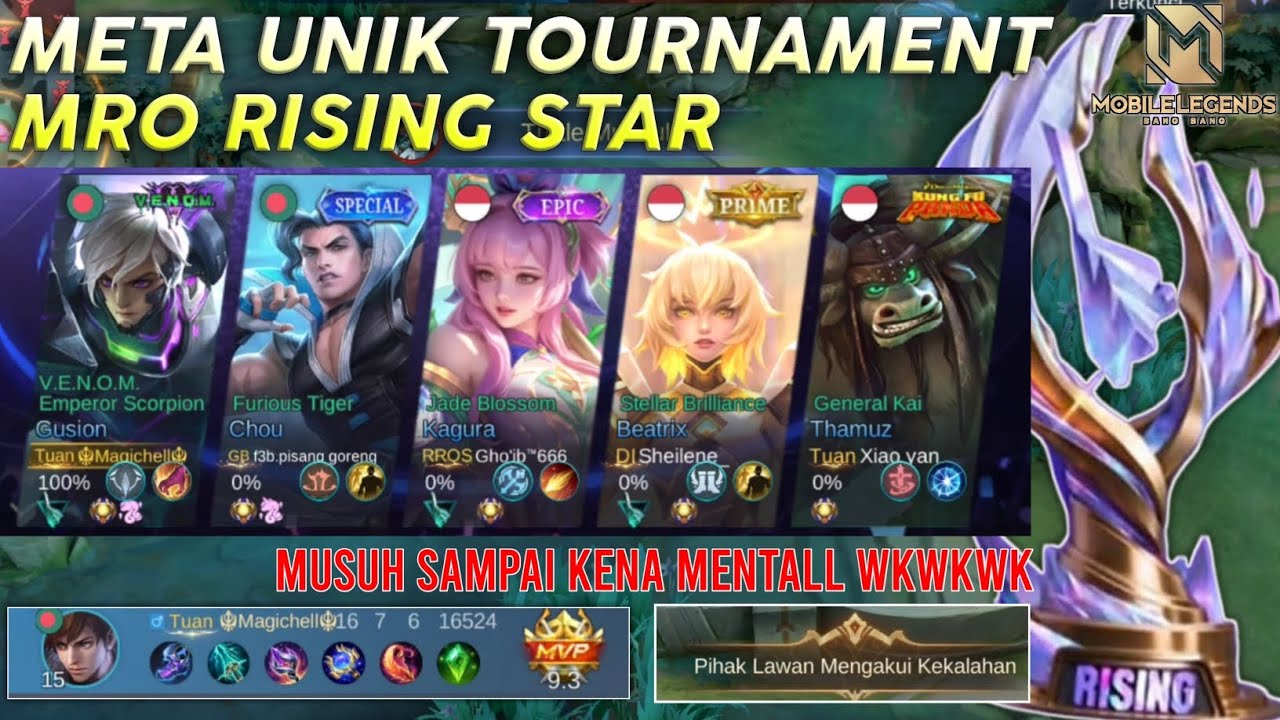 Mro I Rising META TERUNIK DI TOURNAMENT MRO RISING STAR BIKIN MUSUH KENA MENTAL ...