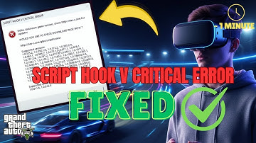 🔥Script Hook V Critical Error Fix – GTA 5 Mods Not Working After Update (100% Solution)