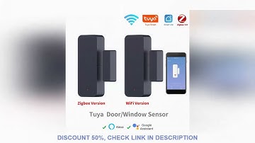 Tuya Zigbee Wifi Door Sensor Window Entry Sensor Security Burglar Magnetic Sensor Alarm Smart Life W