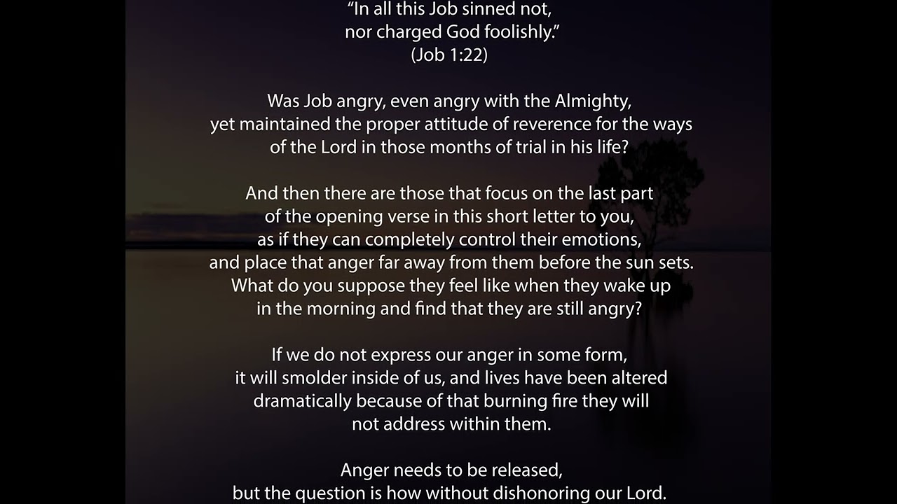 The Action of Anger