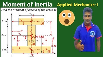 #30 Moment of Inertia || I-Section Problem Solved || Applied Mechanics-1 || In Nepali