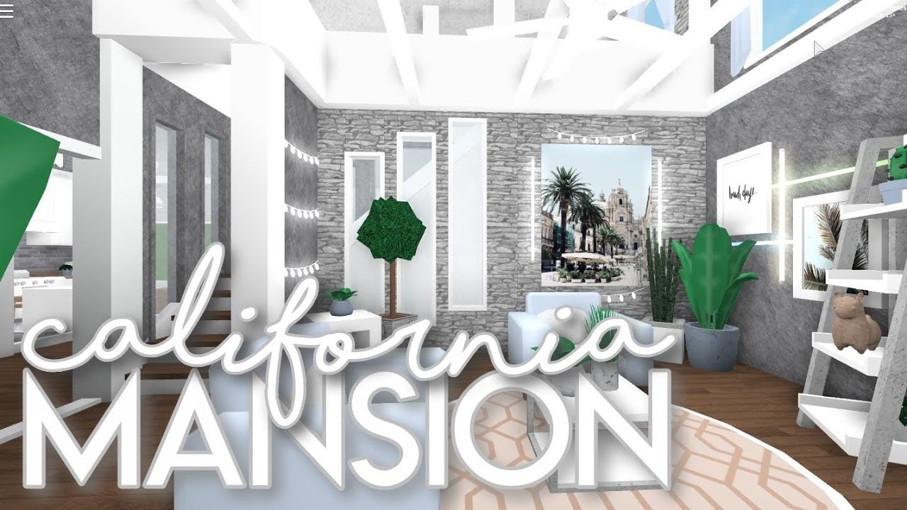 Bloxburg California Mansion 54k Build Battle W Anix Youtube