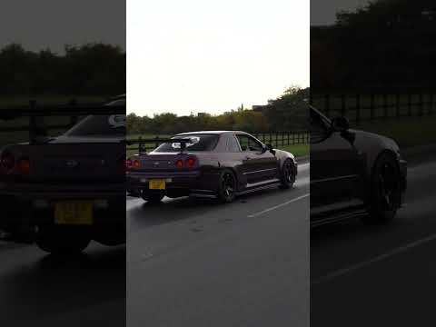 Modified R34 Nissan GTT Leaving A Car Show😍🚀 #shorts #r34skyline #nissanskyline
