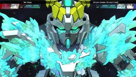 SD Gundam G Generation Genesis: Unicorn Gundam (Crystallized) All Attacks