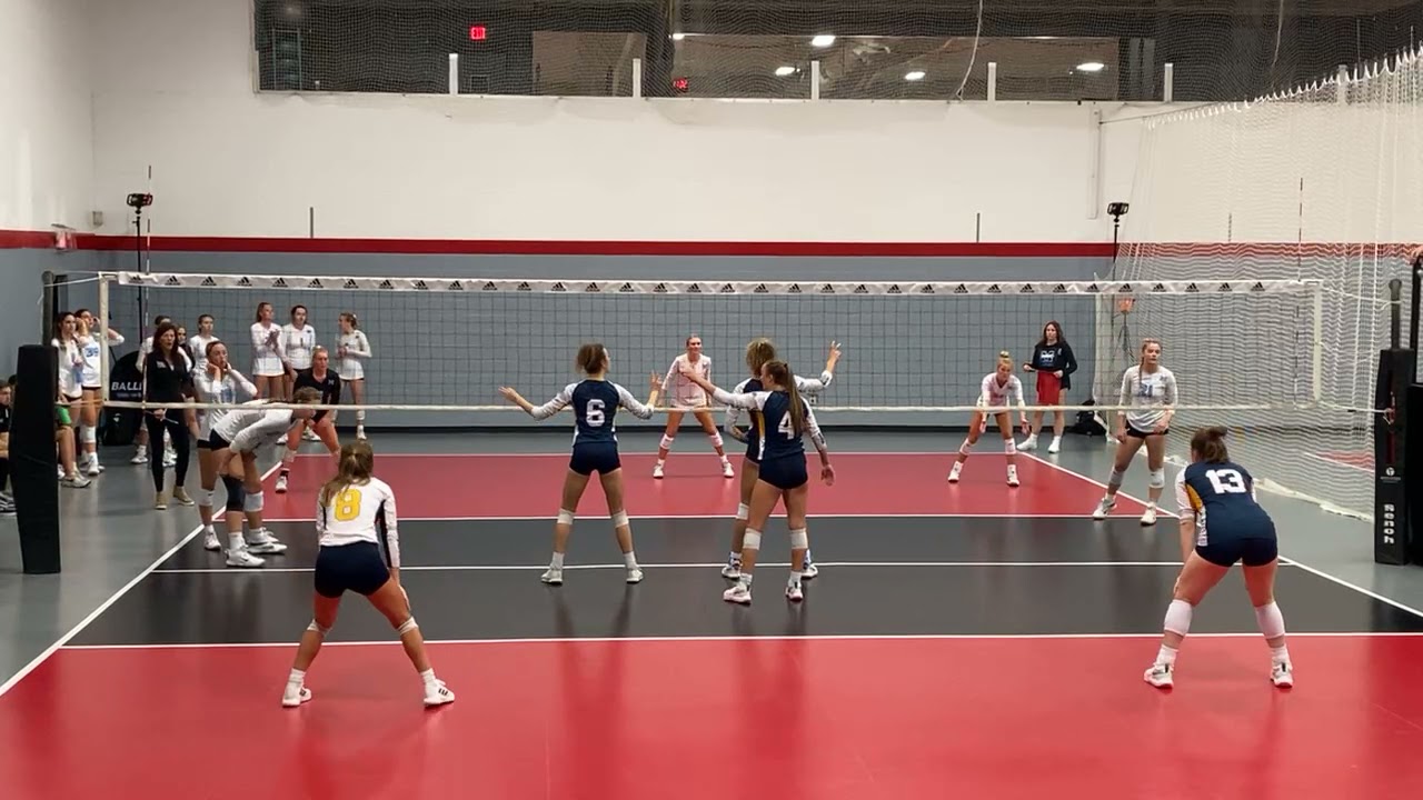 Mercy vs St Ursula Academy in LIVT at KiVA, Set 2, 09.11.21 (far end of court, white jerseys)