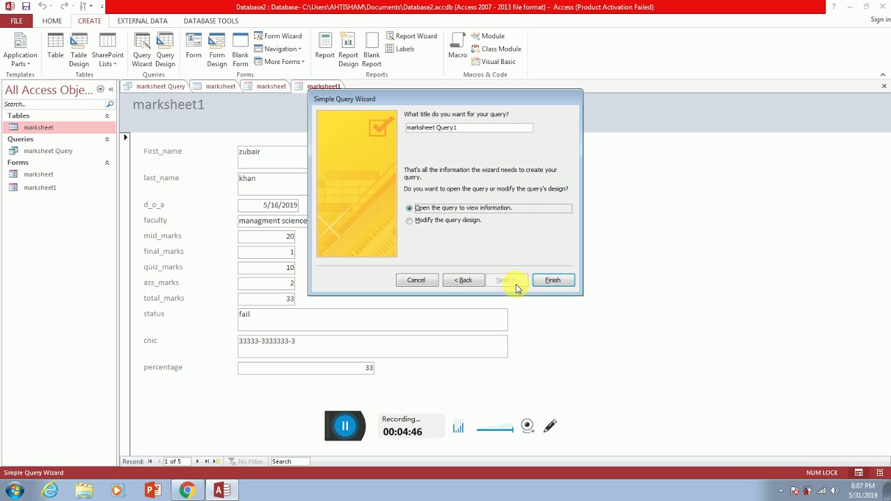How to make report ,query and form in EXCESS - YouTube