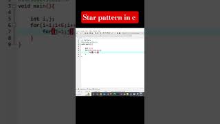 pattern in c.. #subscribe #ytshorts #ytshorts