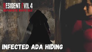 Infected Ada Hiding from Black Robe Scene  | RE4 Remake Separate Ways DLC