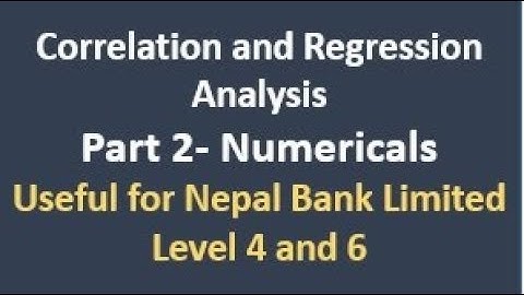 Correlation and regression analysis - Part 2 (Numericals only)