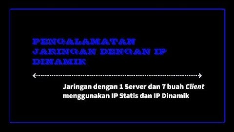 PENGALAMATAN JARINGAN DENGAN IP DINAMIK || MODUL 3 PRAKTIKUM KOMUNIKASI DATA
