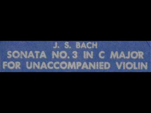 Bach / Bronislav Gimpel, 1964: Sonata No. 3 in C major for Violin, BWV 1005 - Adagio (Part 1)