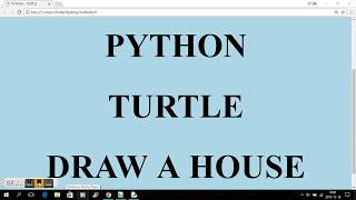 TURTLE - DRAW A HOUSE