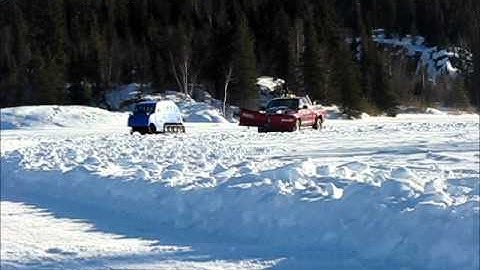 Cummins plowing ice road