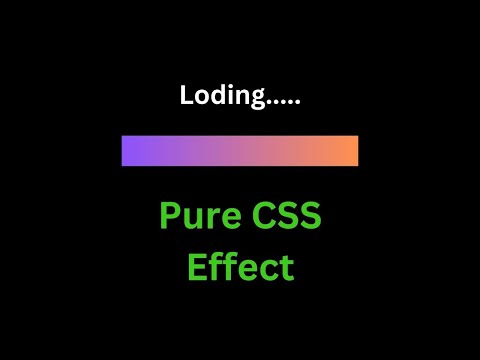 How to create color gradient loading bar effect | With CSS