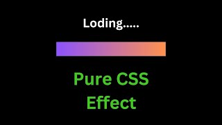 How to create color gradient loading bar effect | With CSS