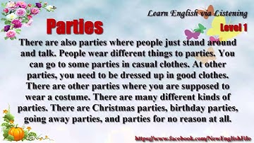 Parties Learn English via Listening Level 1 Unit 51