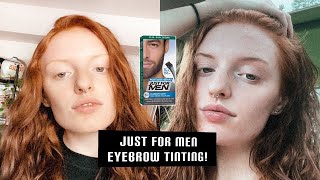 testing Just For Men eyebrow tinting!!