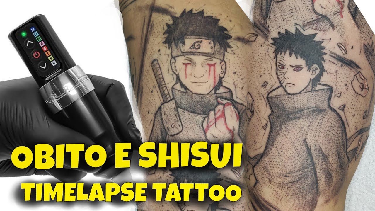 Anime Tattoo timelapse - OBITO E SHISUI (NARUTO SHIPPUDEN) 